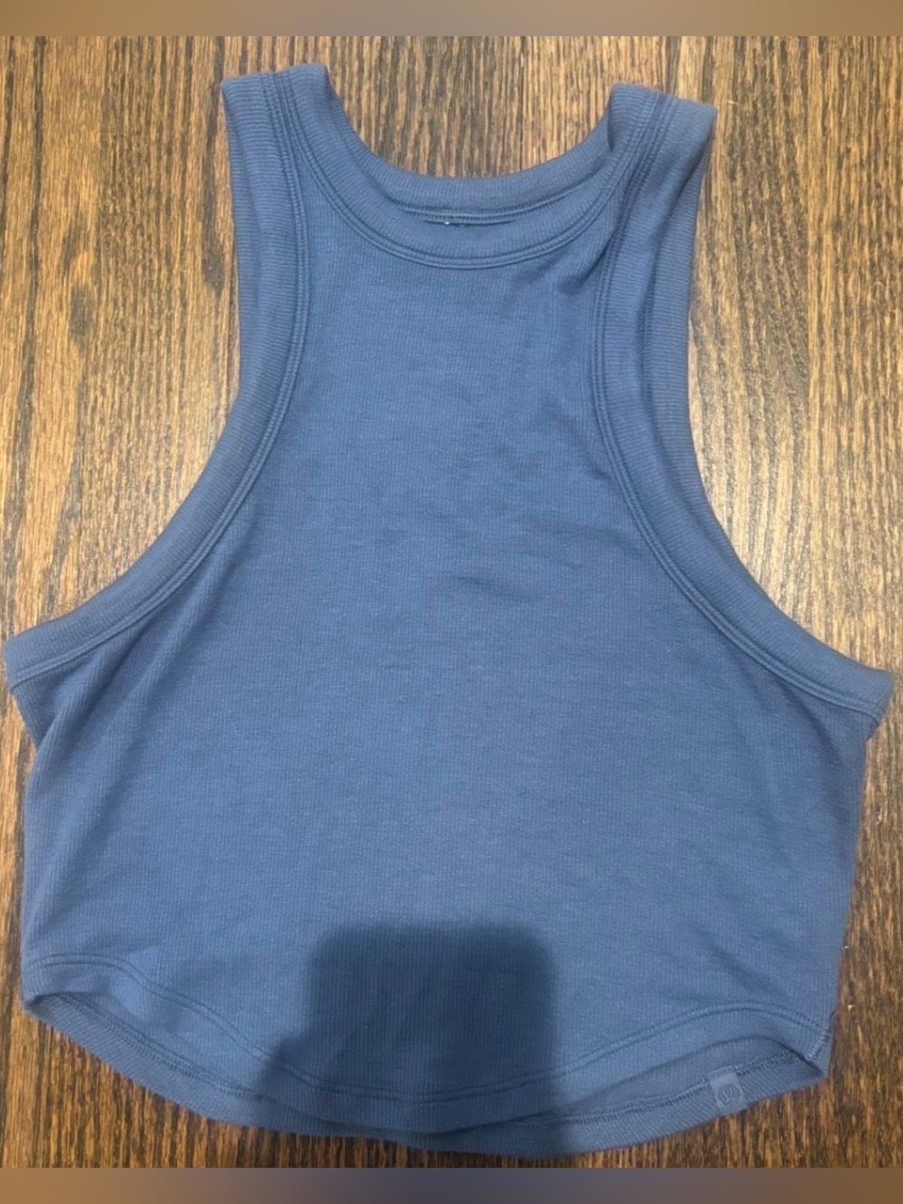 lululemon athletica Blue Racerback Crop Tank Top